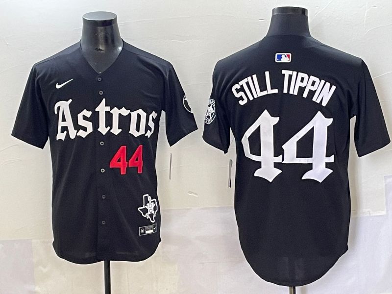 Men 2025 Houston Astros 44 Still Tippin Black Five generations Joint Name Nike MLB Jersey style 10